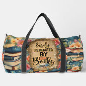 Leicht abgelenkt von Büchern - Wasserfarbenbuch Lo Duffle Bag (Vorderseite)