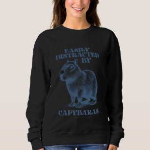 Leicht abgelenkt von Capybaras Funny Girls Graphic Sweatshirt
