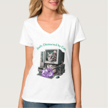 Leicht abgelenkt von Cats Funny Cat Lover T - Shir