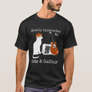 Leicht abgelenkt von Cats Gitarre T-Shirt