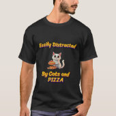 Leicht abgelenkt von Cats und Pizza T - Shirt Desi (Vorderseite)