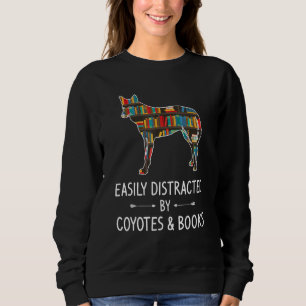 Leicht abgelenkt von Coyotes & Books Wolf Pup Sweatshirt