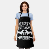 Leicht abgelenkt von Dackeln Dackel Hund Schürze (Getragen)