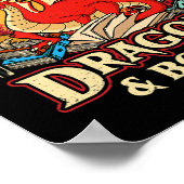 Leicht abgelenkt von Drachen & Bücher Nerd Dragon  Poster (Ecke)