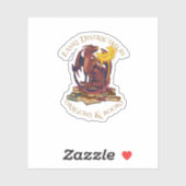 Leicht abgelenkt von Drachen und Bücher Geschenk F Aufkleber (Blatt)