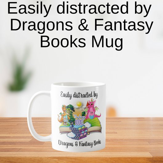 Leicht abgelenkt von Drachen und Fantasiebüchern Kaffeetasse