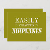 Leicht abgelenkt von Flugzeugen Pilot Feiertagspostkarte (Vorne/Hinten)