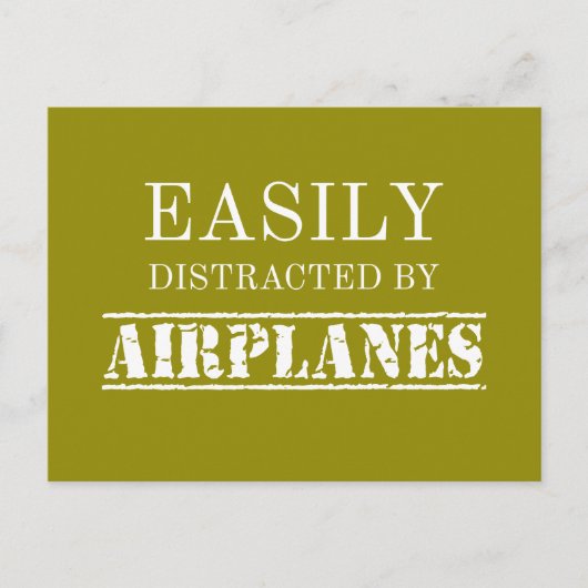 Leicht abgelenkt von Flugzeugen Pilot Feiertagspostkarte (Vorderseite)