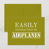 Leicht abgelenkt von Flugzeugen Pilot Postkarte (Vorne/Hinten)