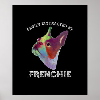 Leicht abgelenkt von französischem Bulldog-Funny-G Poster