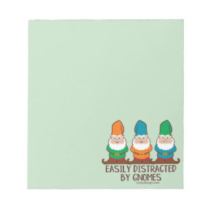 Leicht abgelenkt von Gnomen Notizblock