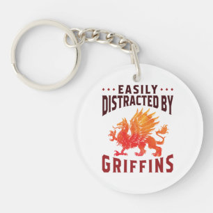 Leicht abgelenkt von Griffins Cool Fantasy Lover Schlüsselanhänger