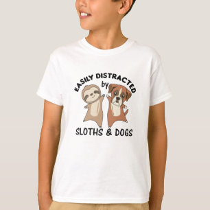 Leicht abgelenkt von Hunden und Hunden Faultier T-Shirt