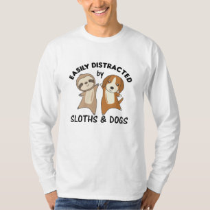 Leicht abgelenkt von Hunden und Hunden Faultier T-Shirt