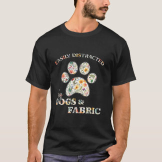 Leicht abgelenkt von Hunden und Stoff Lange Schlan T-Shirt
