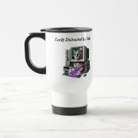 Leicht abgelenkt von Katzen - Funny Cat Tasse