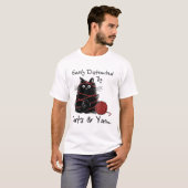 Leicht abgelenkt von Katzen und Garn T - Shirt (Vorne ganz)