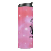 Leicht abgelenkt von Katzen und Kristallen Boho Thermosbecher (Nach links gedreht)