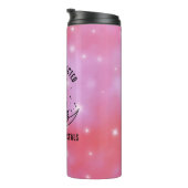 Leicht abgelenkt von Katzen und Kristallen Boho Thermosbecher (Nach rechts gedreht)