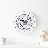 Leicht abgelenkt von Katzen und Nähen Große Wanduhr (Zuhause)