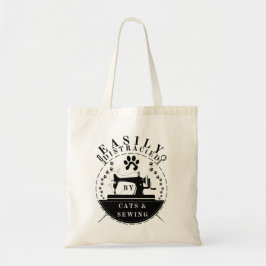 Leicht abgelenkt von Katzen und Nähen Tragetasche