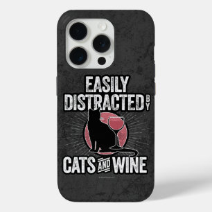 Leicht abgelenkt von Katzen und Wein Case Mate iPh