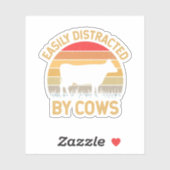 Leicht abgelenkt von Kühen Fan. Perfect des Aufkleber (Blatt)