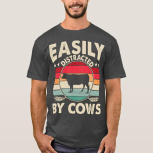 Leicht abgelenkt von Kuhmilch-Zitat T-Shirt