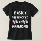 Leicht abgelenkt von Mahjong Cards Mah Jongg Tiles T-Shirt (Design vorne)