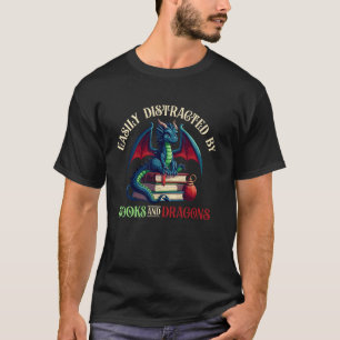 Leicht abgelenkt von Nerds aus Büchern und Drachen T-Shirt