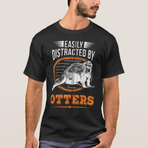 Leicht abgelenkt von Otters Fish Otter T-Shirt