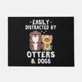 Leicht abgelenkt von Otters und Hunden lustig Nied Fußmatte (Vorderseite)