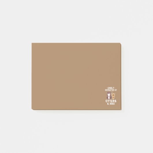 Leicht abgelenkt von Otters und Hunden lustig Nied Post-it Klebezettel (Vorderseite)