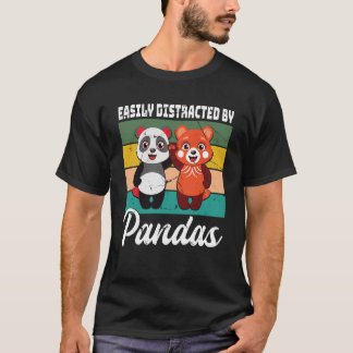 Leicht abgelenkt von Pandas Niedlich Red Panda und T-Shirt