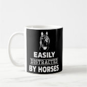 Leicht abgelenkt von Pferden Reiten Lover Funny Kaffeetasse (Links)