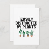 Leicht abgelenkt von Pflanze Funny Gardens und Dankeskarte (Vorne/Hinten)