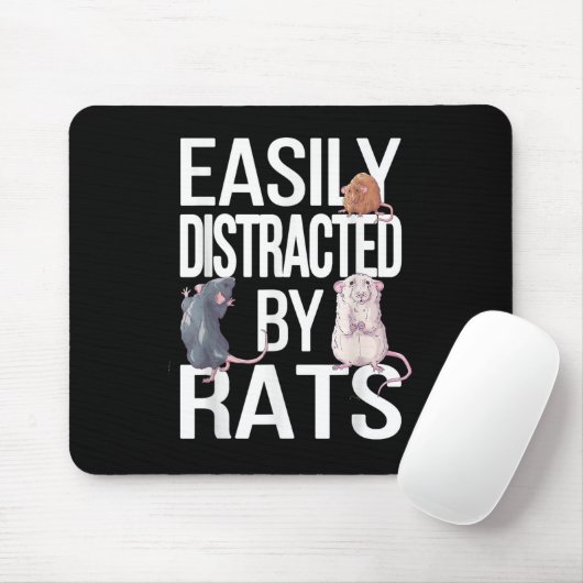 Leicht abgelenkt von Rats Rat Mama Rat Vater Funny Mousepad (Mit Mouse)
