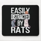 Leicht abgelenkt von Rats Rat Mama Rat Vater Funny Mousepad (Vorne)