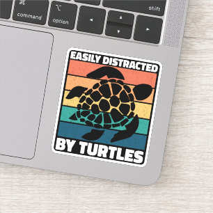 Leicht abgelenkt von Schildkröten Cooles Seefeld Aufkleber