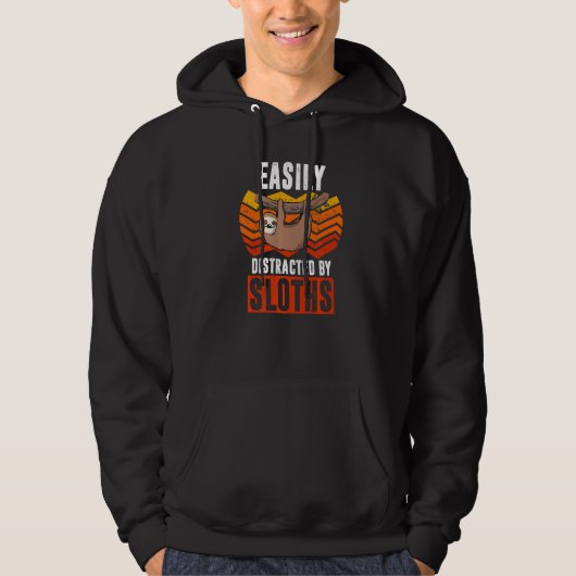 Leicht abgelenkt von Sloths Funny Sloth Niedlich A Hoodie (Vorderseite)