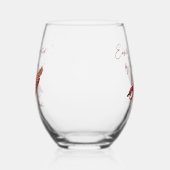 Leicht abgelenkt von Sparrows Personalisiert Weinglas Ohne Stiel (Rechts)