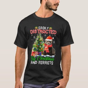Leicht abgelenkt von und Frettchen Weihnachten T-Shirt