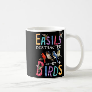Leicht abgelenkt von Vögeln Funny Bird Kaffeetasse