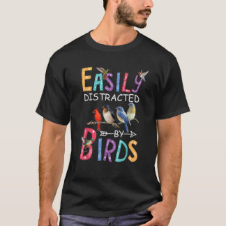 Leicht abgelenkt von Vögeln Funny Bird T-Shirt