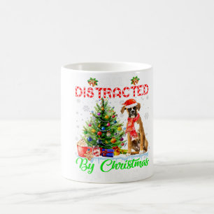 Leicht abgelenkt von Weihnachten & Boxer Hat Santa Kaffeetasse