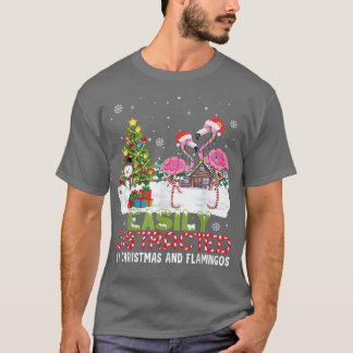 Leicht abgelenkt von Weihnachten und Flamingo Weih T-Shirt