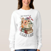 Leicht abgelenkte Blume Bücher mit elegantem Blume Sweatshirt (Vorderseite)