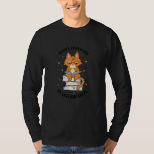Leicht abgelenkte Katzen und Bücher Cool Retro Fun T-Shirt