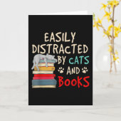 LEICHT ABGESCHLOSSEN VON KATZEN UND BÜCHERN KARTE (Gelbe Blume)