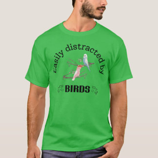 Leicht ablenkbar durch das Design-Retro der Vögel T-Shirt